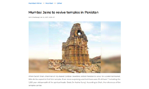 mumbai Jains-reviving Temples In Pakistan